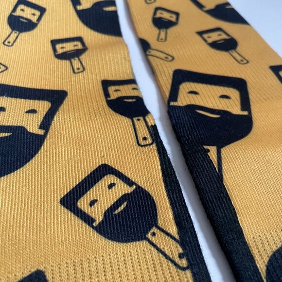 Yellow & Black Bob Ross Artist Socks - Picture 3 of 9